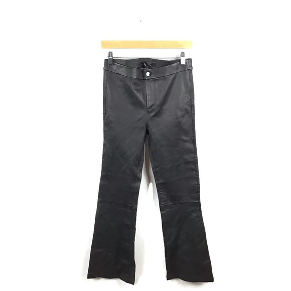 NEW NWT J Brand Leather Pants Vivia High Rise Flared - Picture 2 of 12